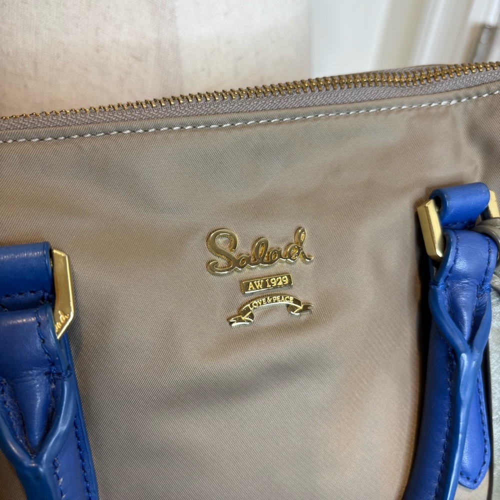 SALAD Grey Blue Nylon Shoulder Bag - Picture 10 of 16